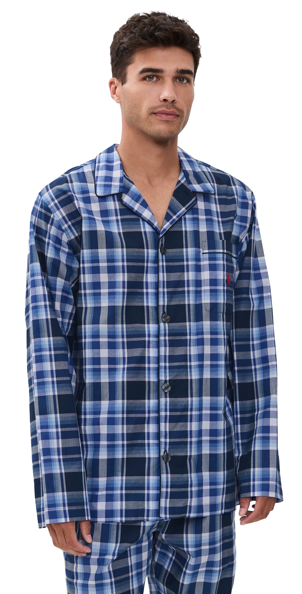 Plaid Long Sleeve Pajama Shirt Monroe Plaid