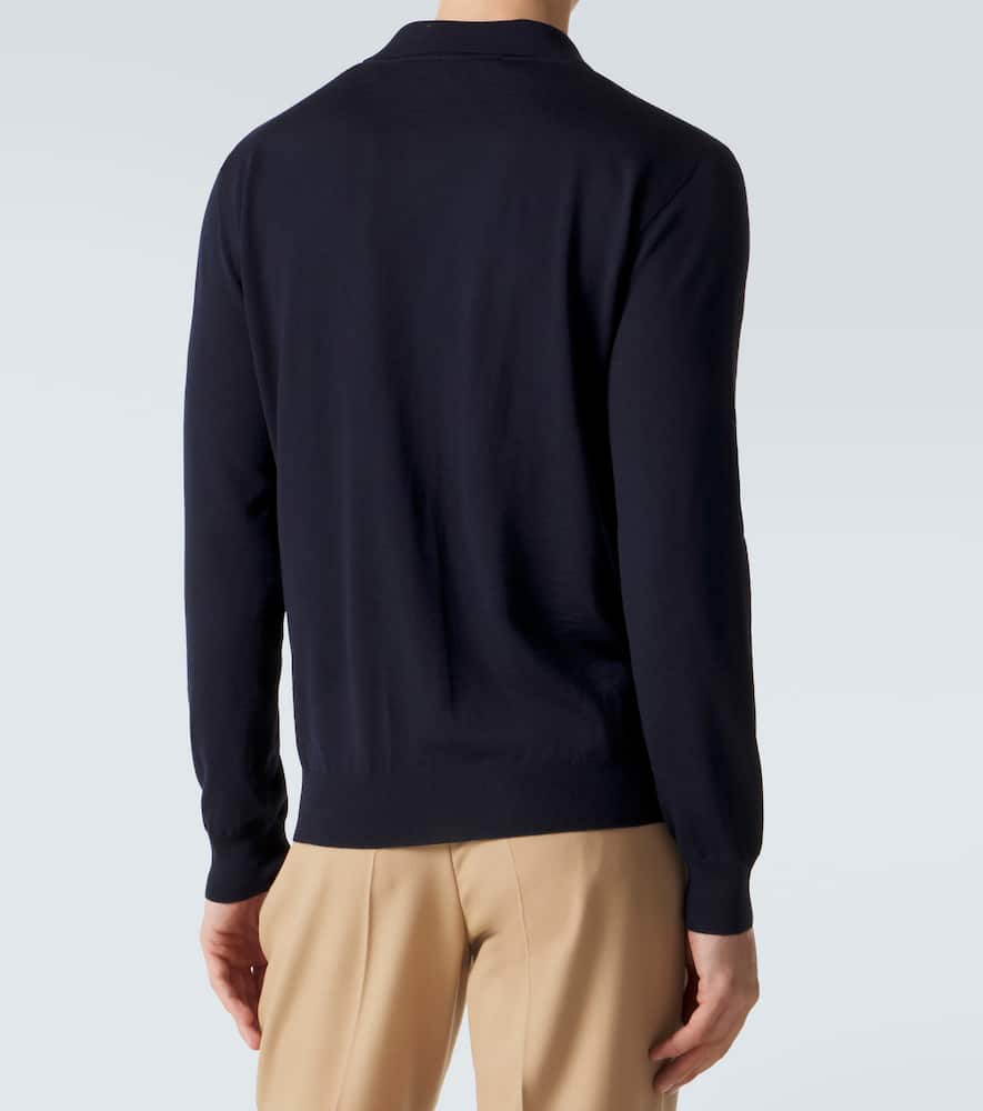 VLogo virgin wool polo sweater