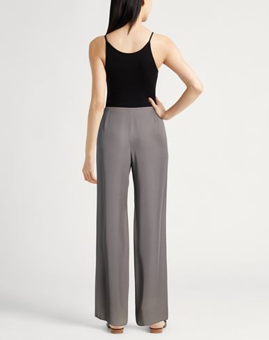 Woman Pants Grey Size 12 Acetate, Silk