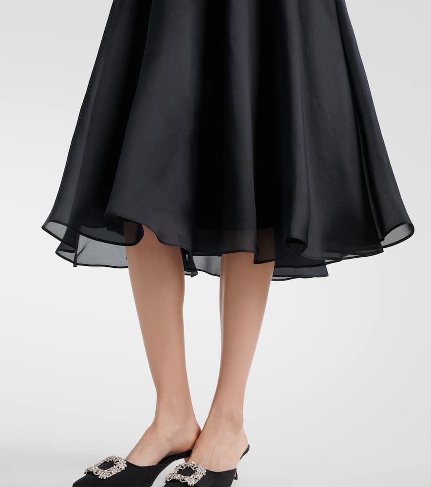 Calle silk midi skirt