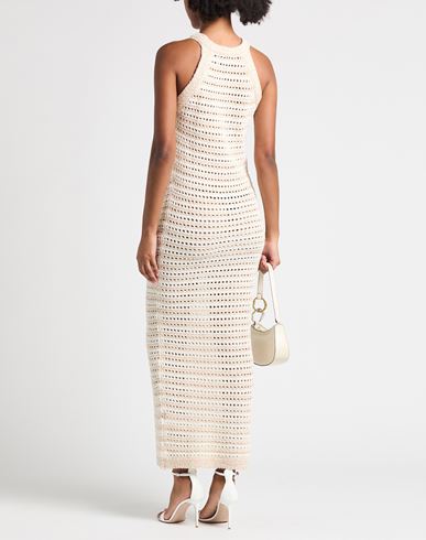 Woman Maxi dress Ivory Size 10 Cotton, Polyamide, Polyester