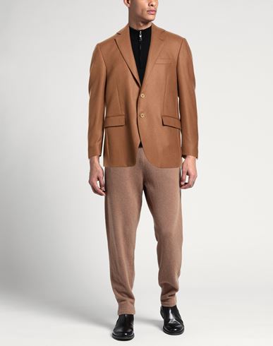 Man Blazer Camel Size 42 Virgin Wool, Cashmere