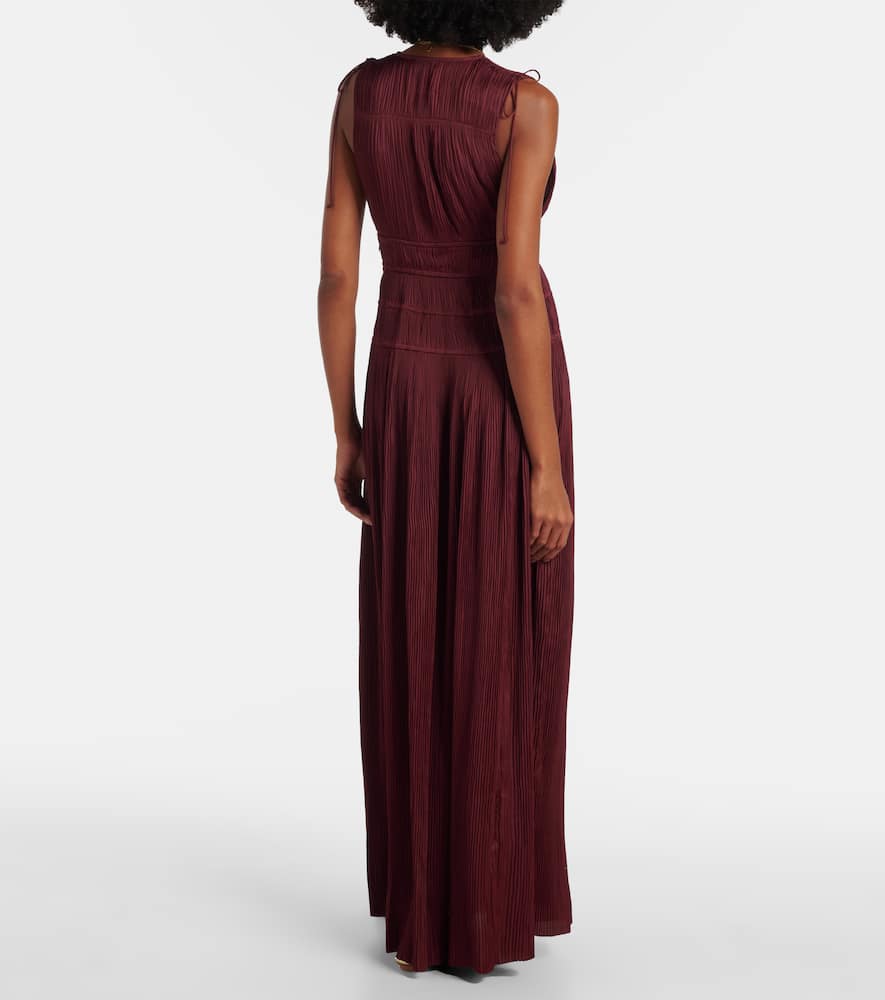 Tasneem satin plissé gown