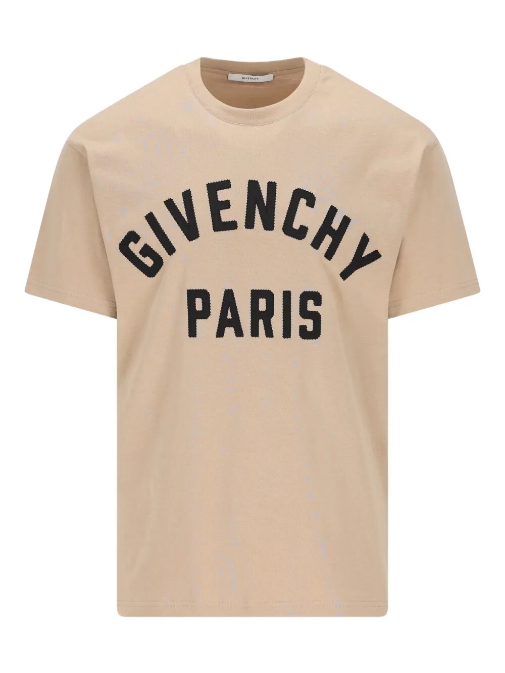 Men's Crew Neck T-Shirt with Zigzag Embroidery - Size M