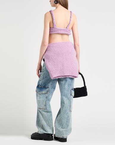 Hope Macaulay Woman Top Lilac Size L Merino Wool