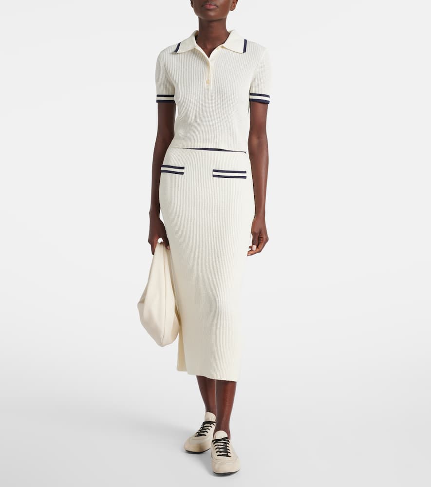 Paige bouclé midi skirt