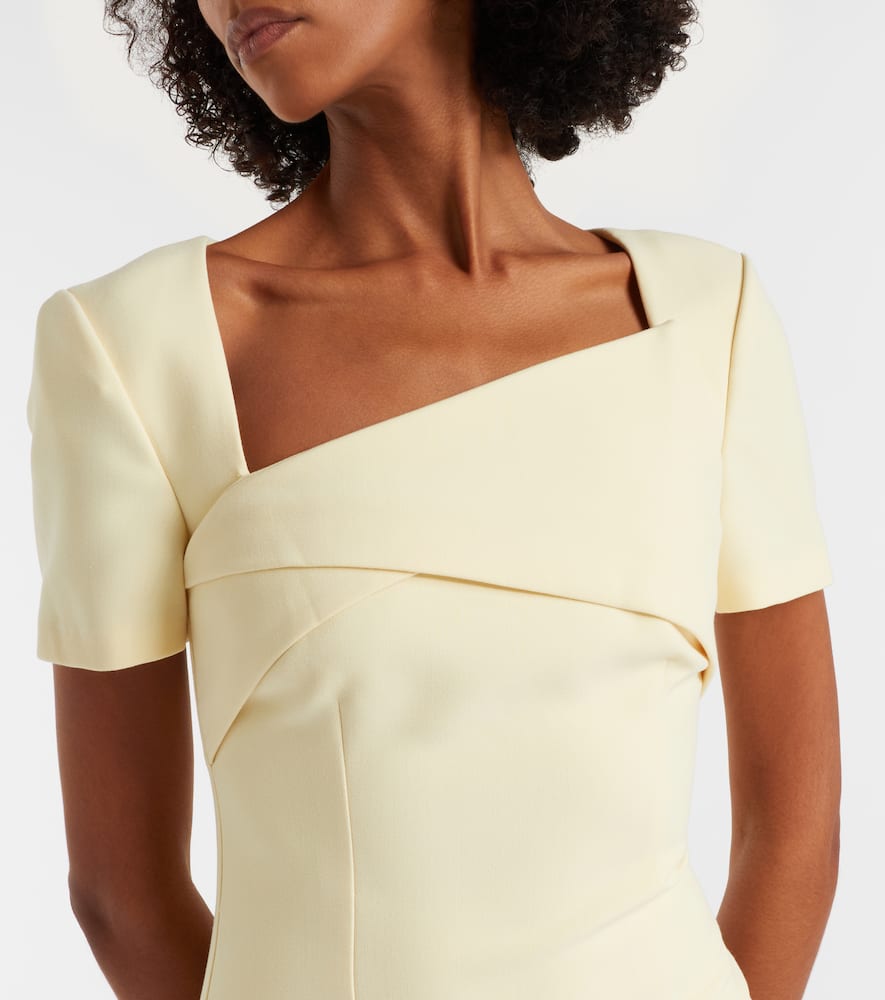 Draped crêpe cocktail dress