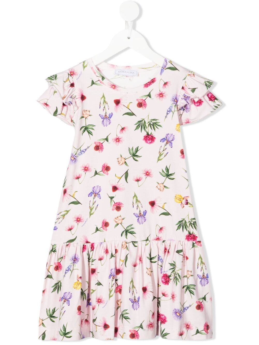 Floral print ruffle dress - Pink
