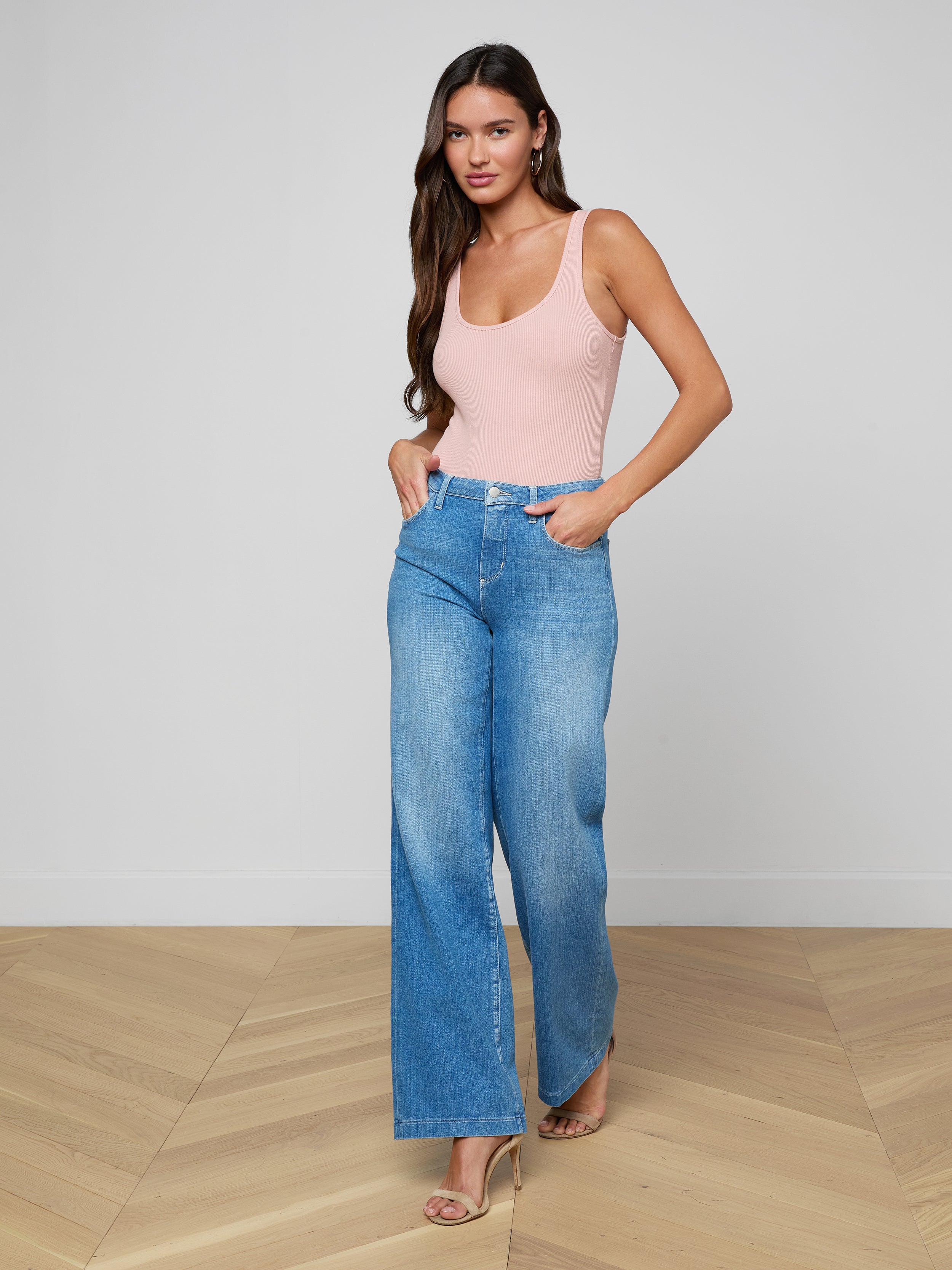 Nica Scoopneck Bodysuit In Parfait