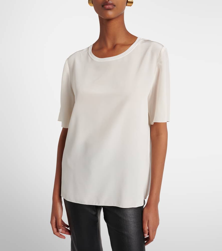 Rubin silk crêpe de soie T-shirt