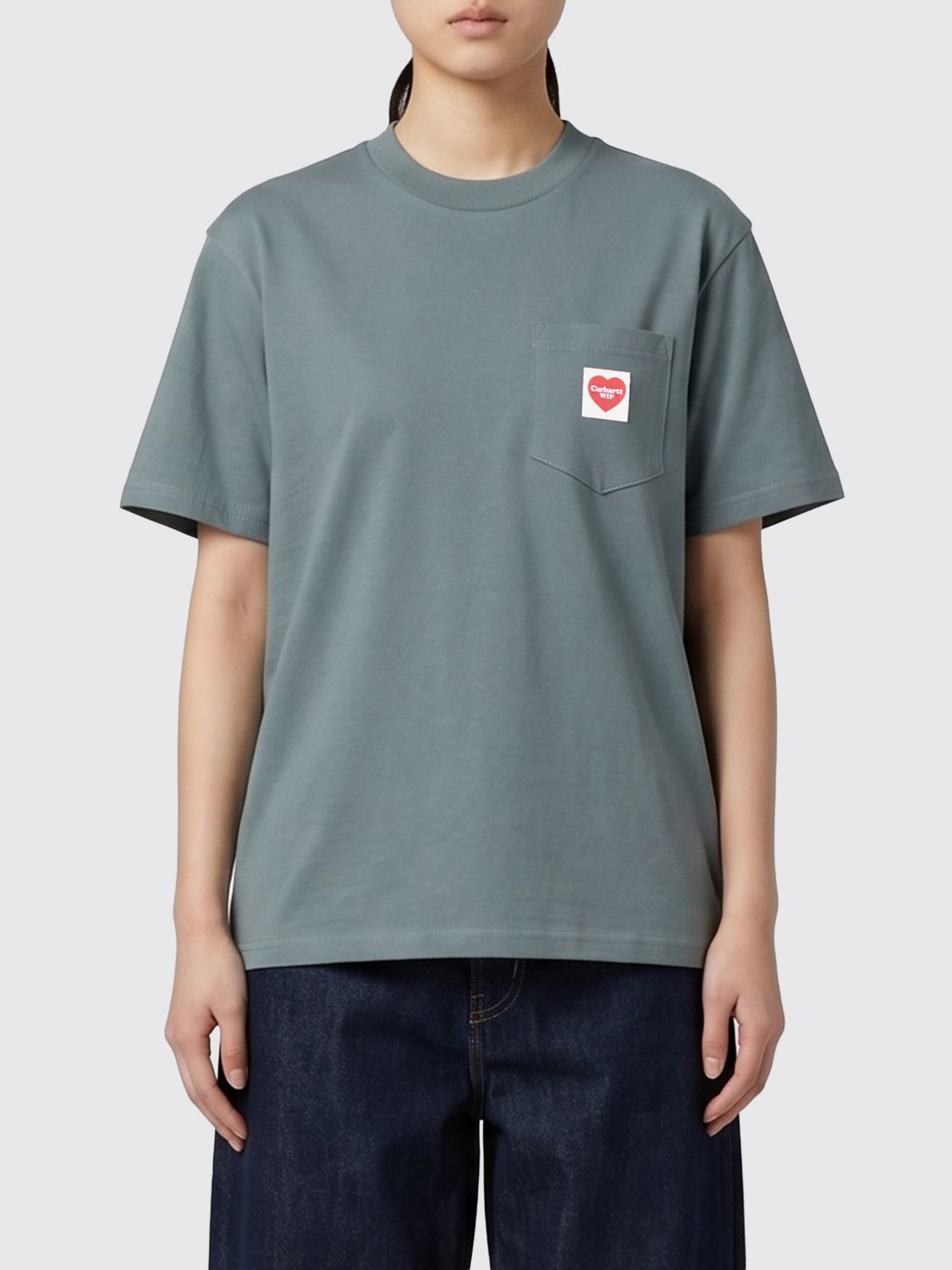 Logo-patch organic cotton T-shirt - Black
