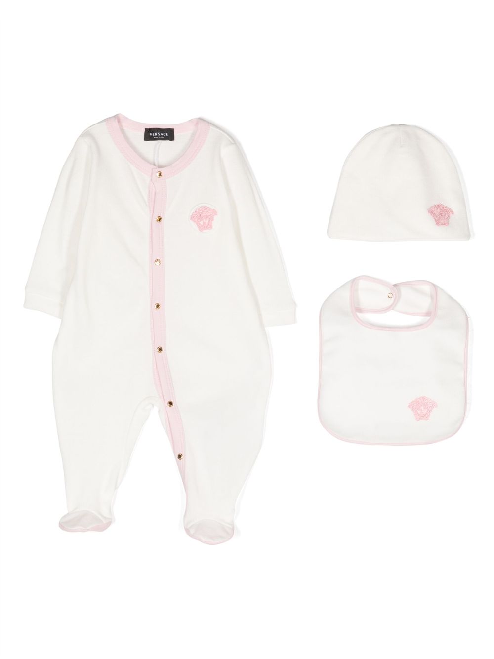 Medusa Head-motif cotton babygrow set - Blue