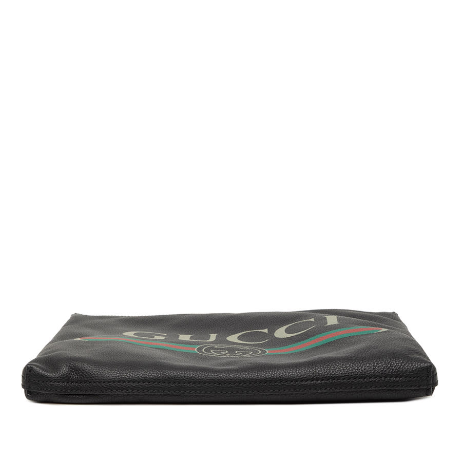 Pre-owned Medium Leather Logo Portfolio Clutch Ladies 500981 493075