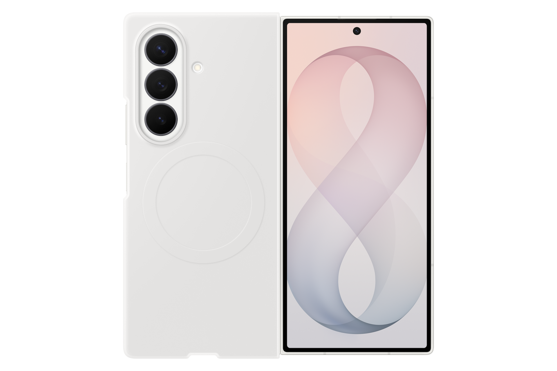 Galaxy Z Fold8 Ultra Silicone Magnet Case Cream