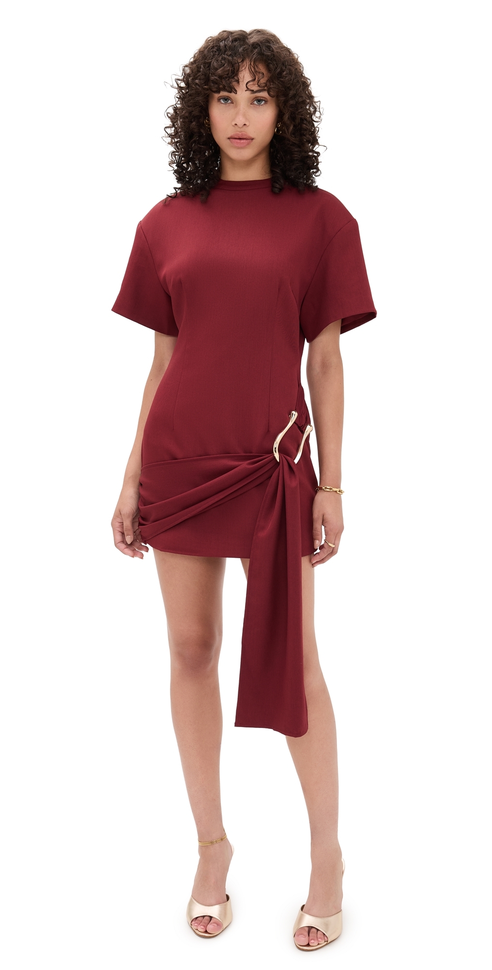 bow dresses mini Velvet Sleeveless Mini Dresses with Bow Red / M