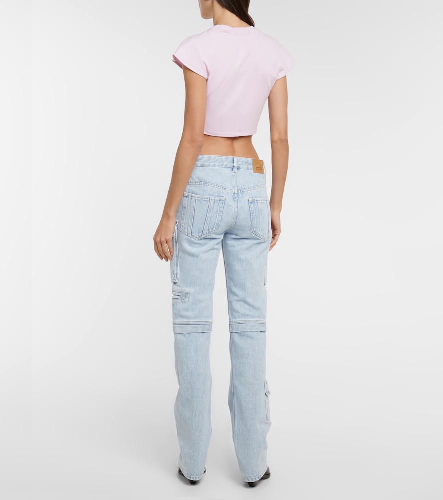 Isabel Marant Zineae cotton jersey crop top