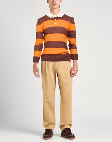 Man Sweater Orange Size M Polyamide, Mohair wool, Wool