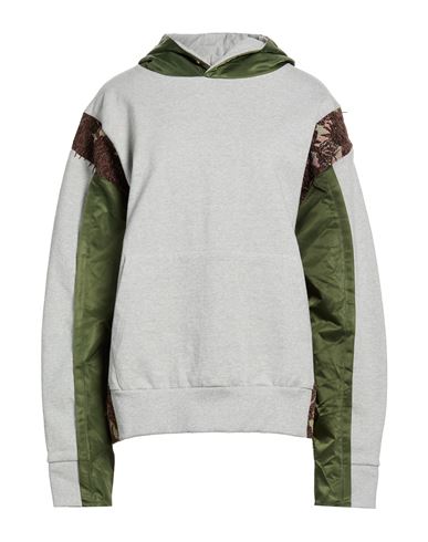 Woman Sweatshirt Grey Size L Cotton, Nylon, Polyester, Rayon