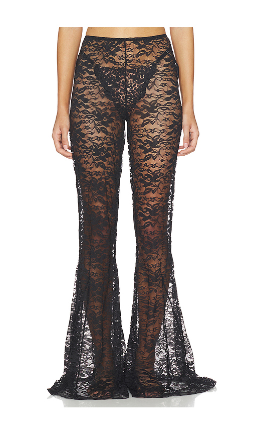 KAT THE LABEL Stevie Flare Pants in Black. XS. Also in