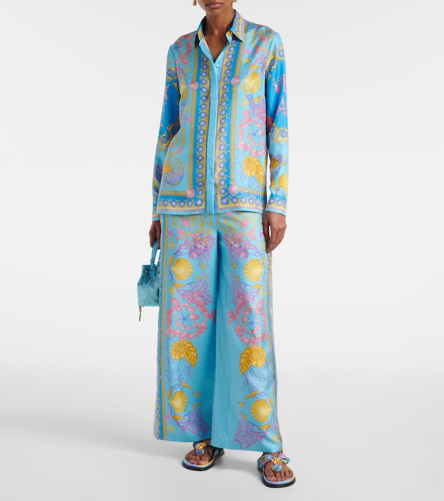Underwater Barocco silk twill shirt
