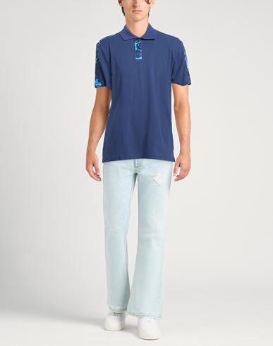 Man Polo shirt Slate blue Size S Cotton