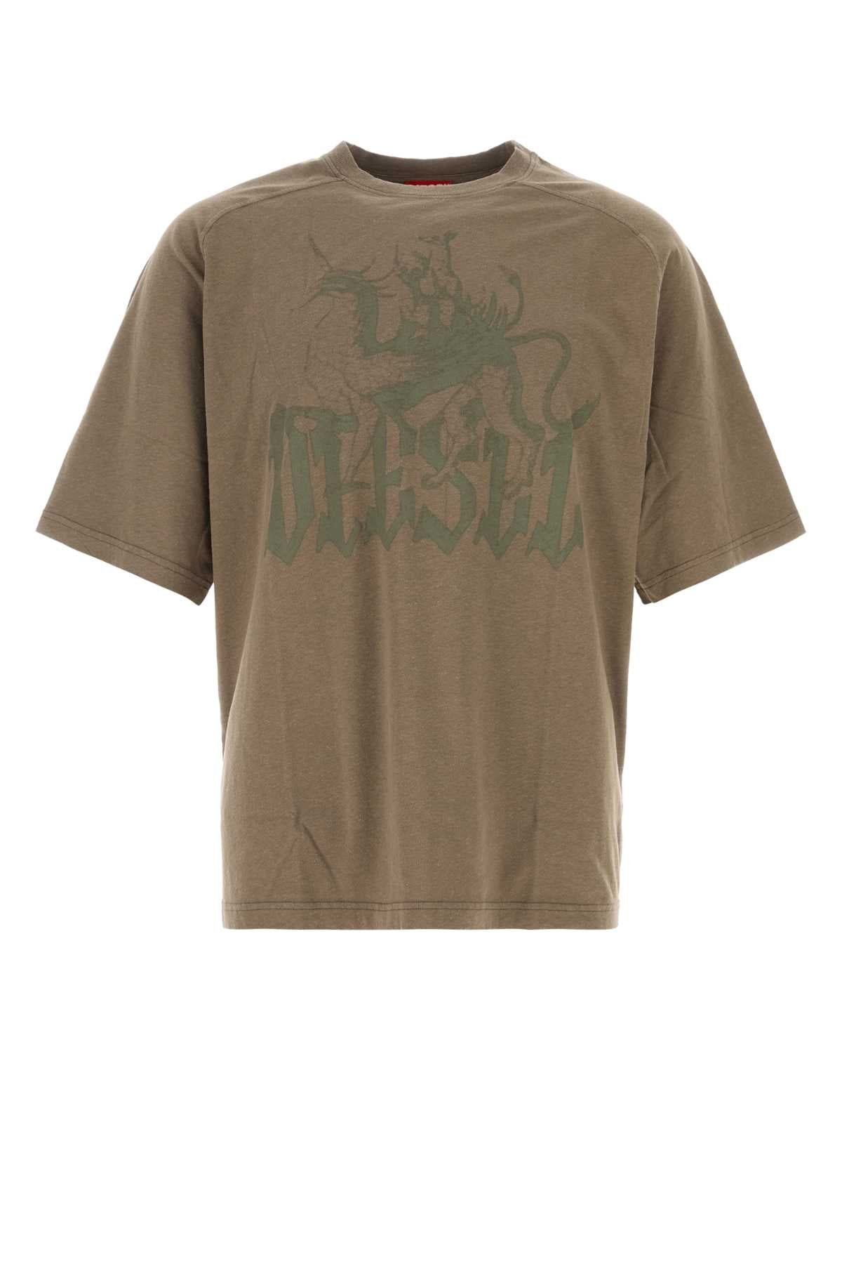 Logo-Graphic Cotton-Hemp Blend T-Shirt — Brown