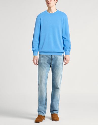 Man Sweater Azure Size L Cotton