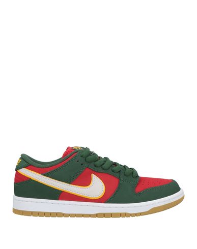 Woman Sneakers Red Size 8 Leather, Textile fibers