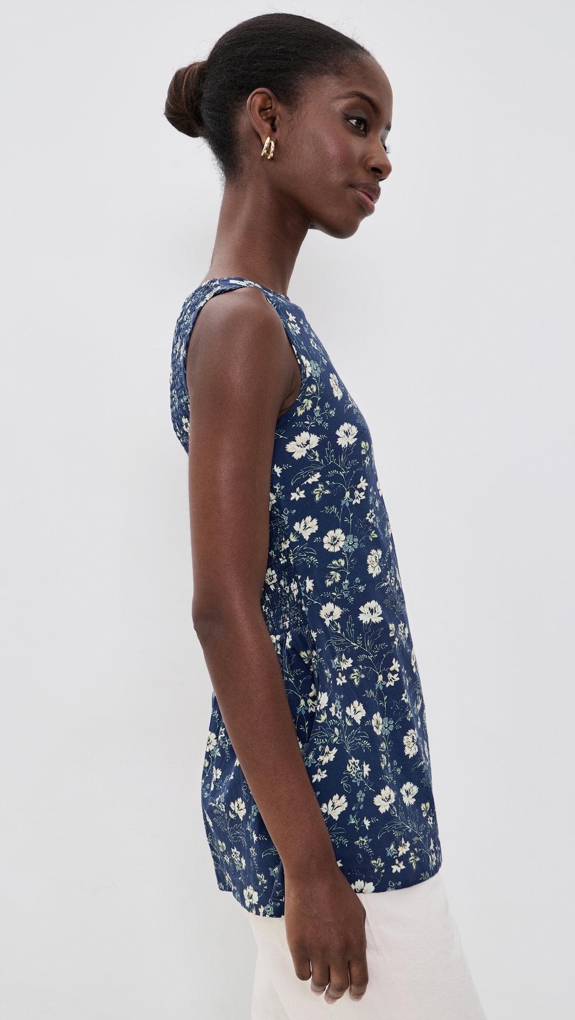 The Celine Top Indigo Chintz Floral