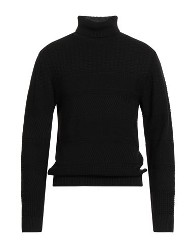 Man Turtleneck Black Size S Modacrylic, Wool