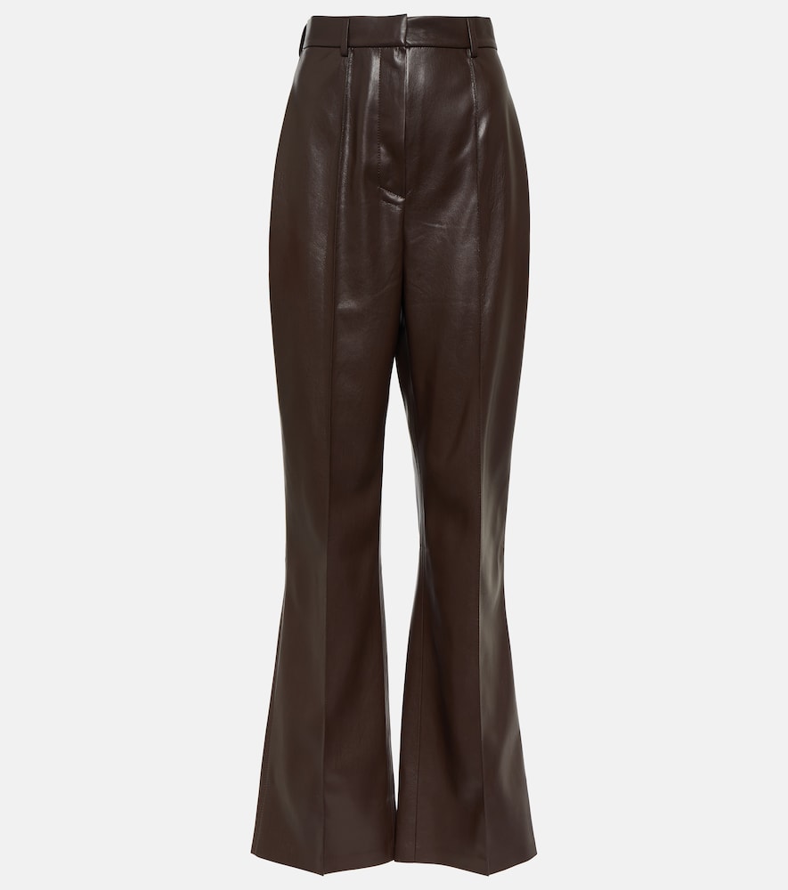 Leena faux leather straight pants
