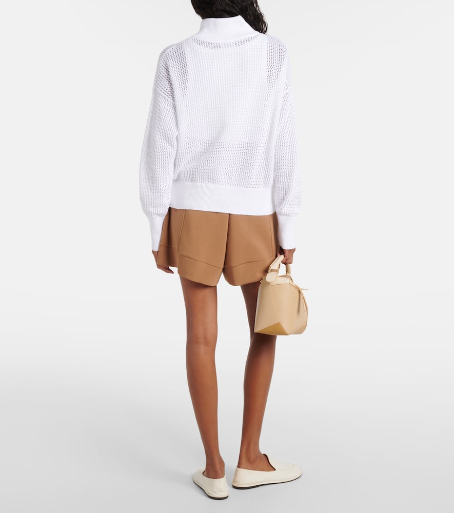 Aurora cotton half-zip sweater
