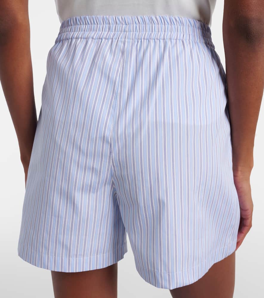 Striped cotton shorts