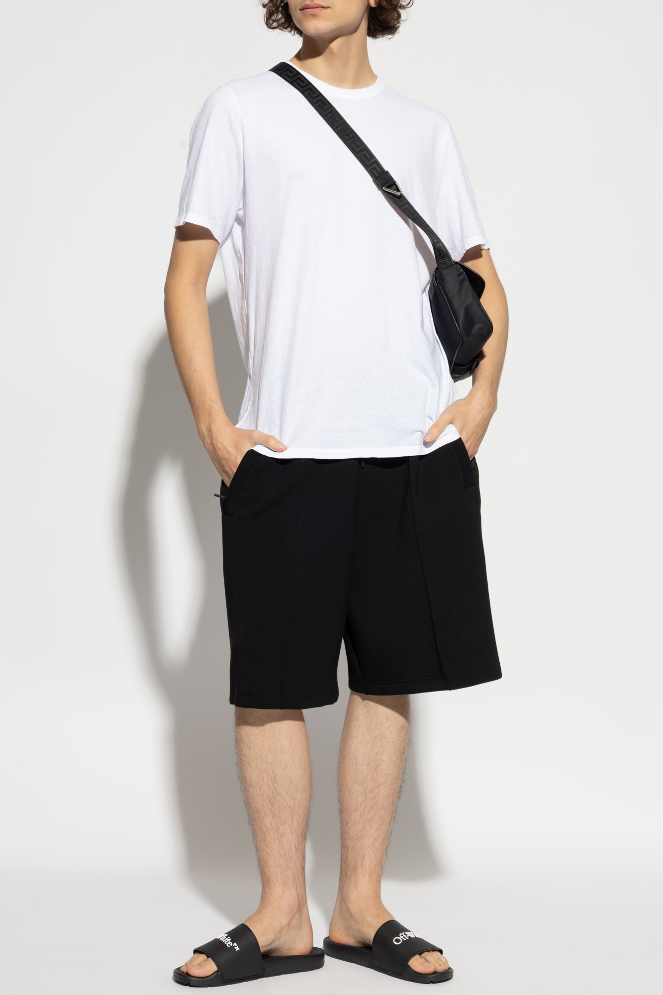T-shirt With A Crew Neck, Men's, White