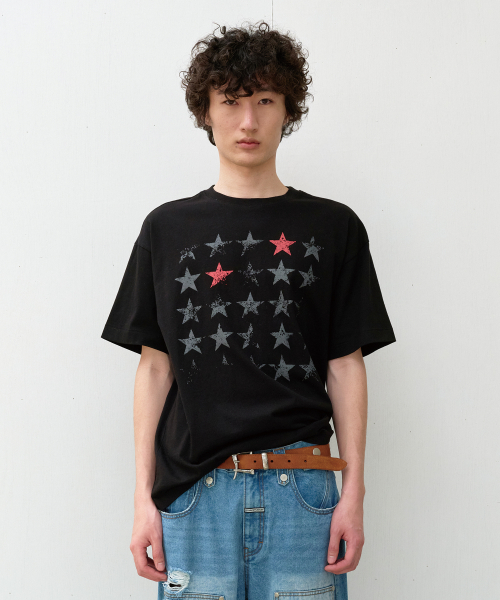 FADED STAR TEE BLACK
