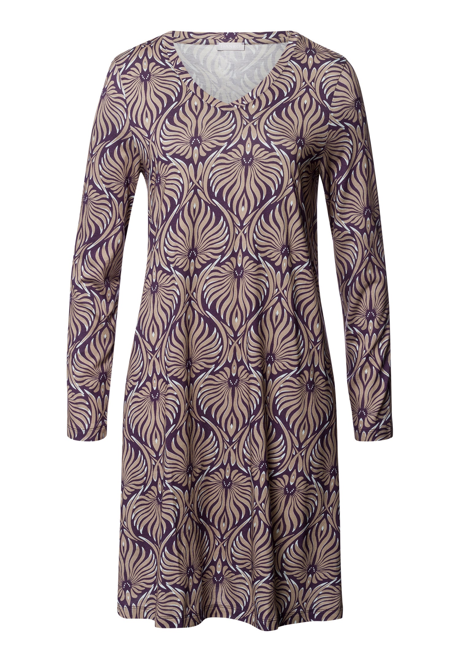 Sleep And Lounge TENCEL™ and Cotton Nightgown | Amethyst Damask 74847-3049