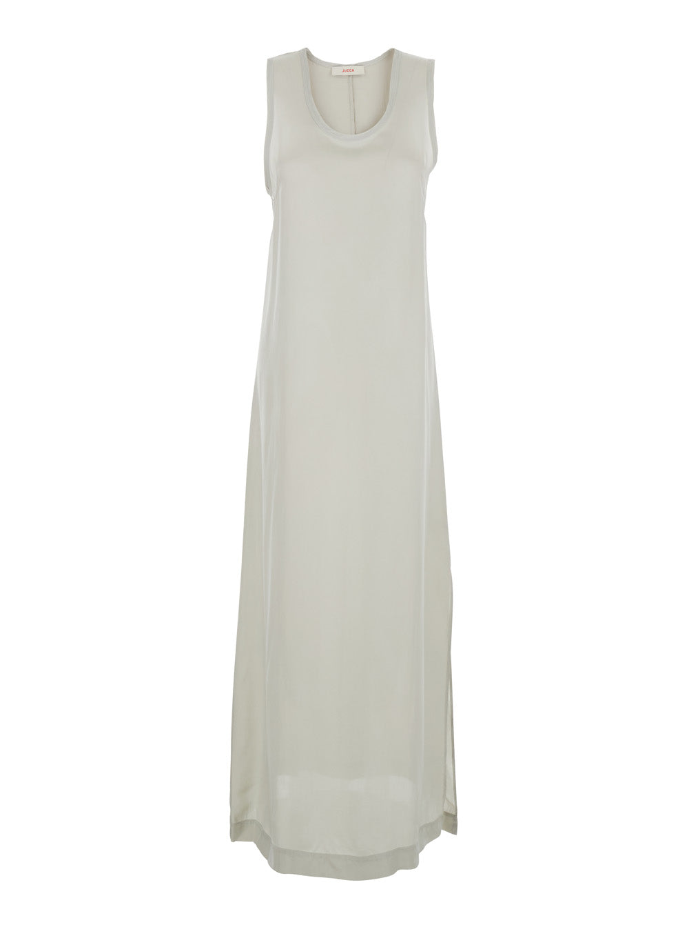Viscose U-Neck Dress — White