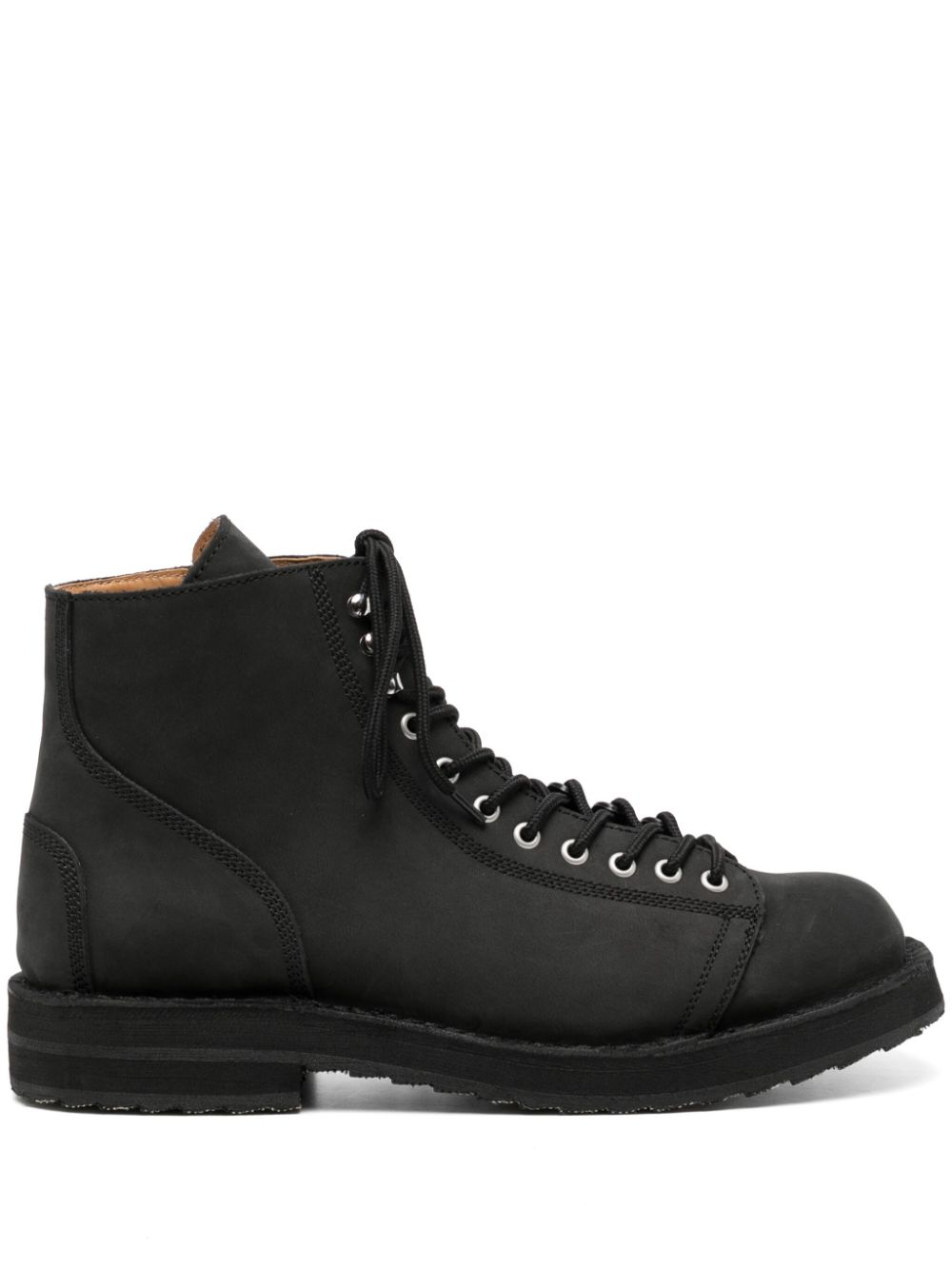 Suede lace-up boots - Black