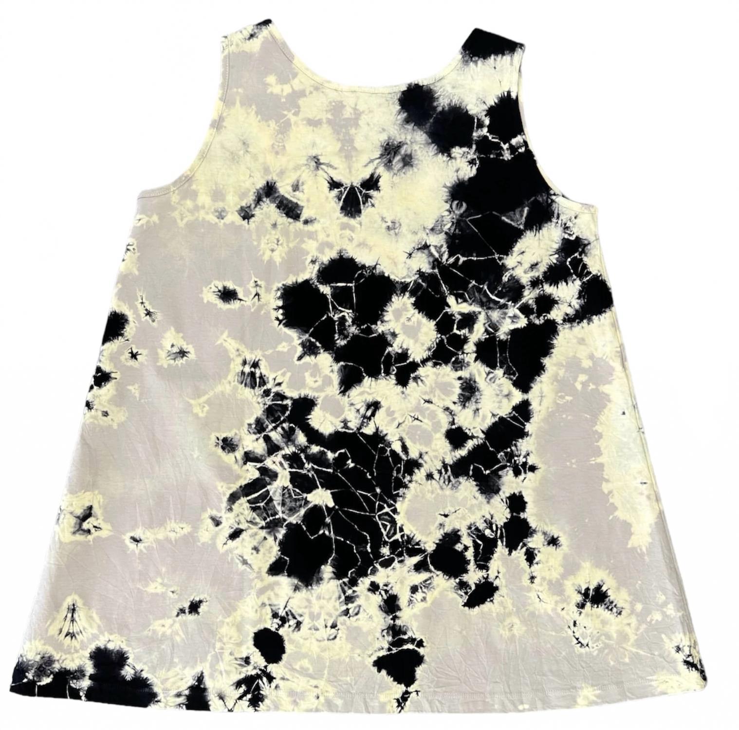 Women's Silky Cotton Flare Jersey Tank Top In Black /grey