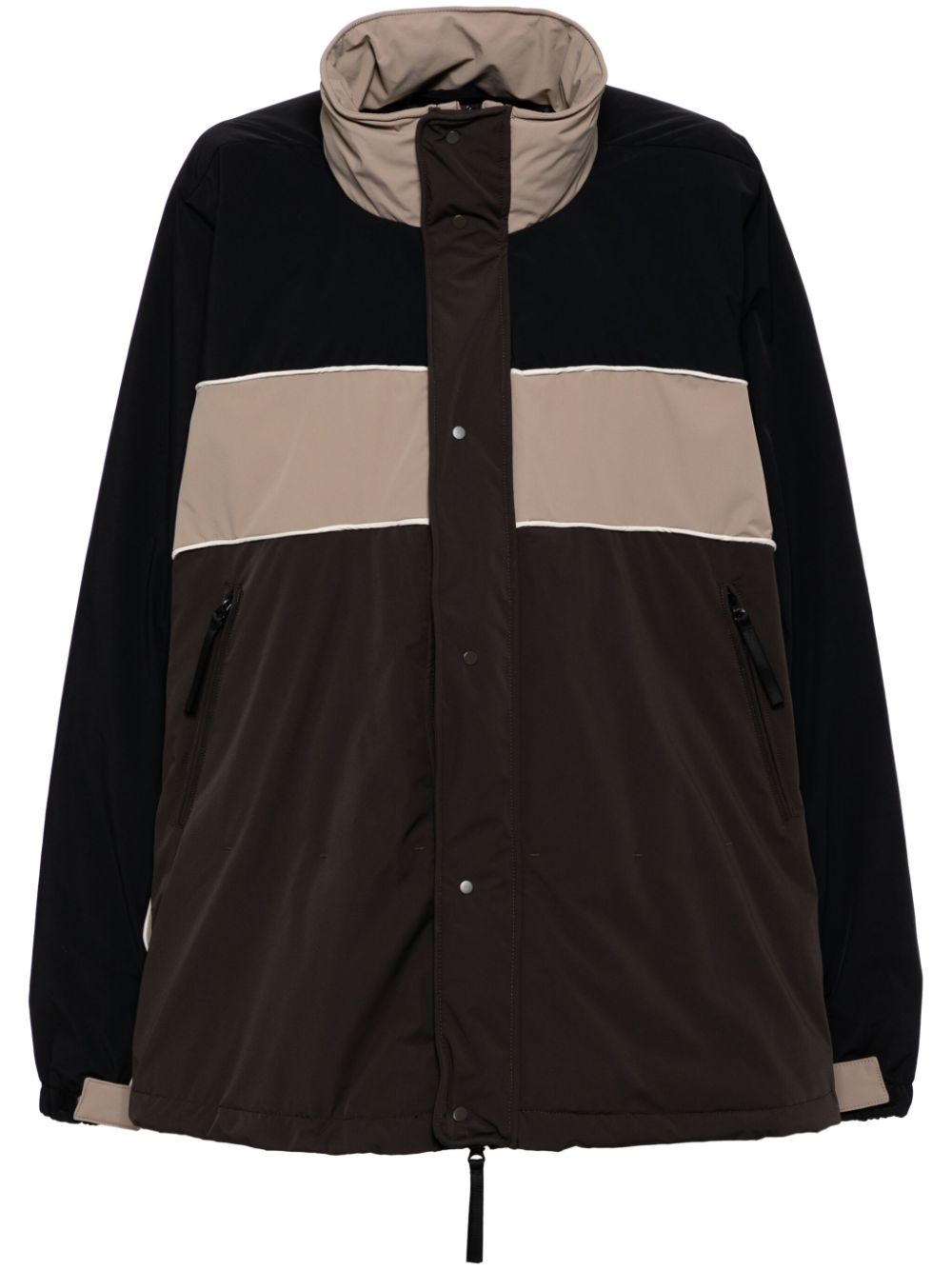 Color-block jacket - Brown