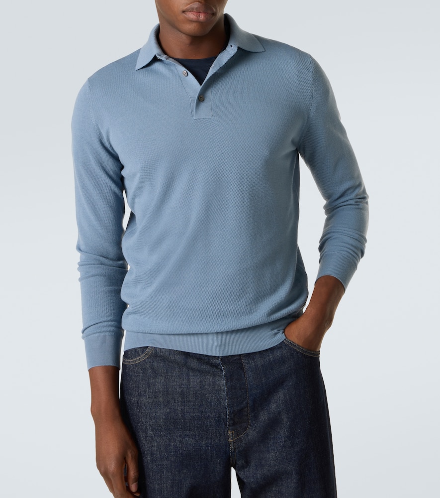 Wool polo sweater
