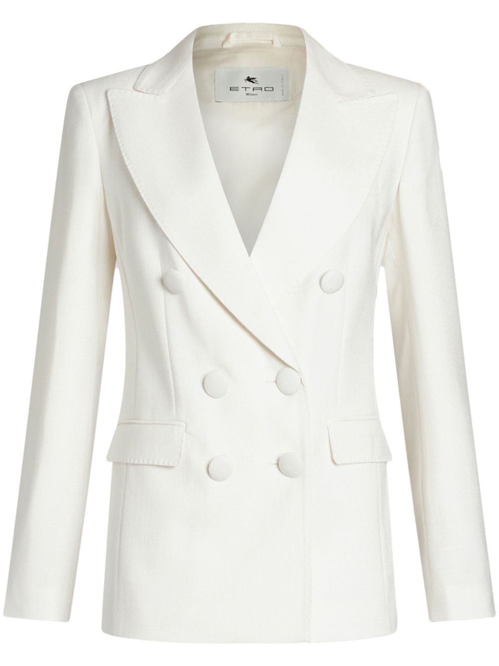 Peak-lapels double-breasted blazer - White