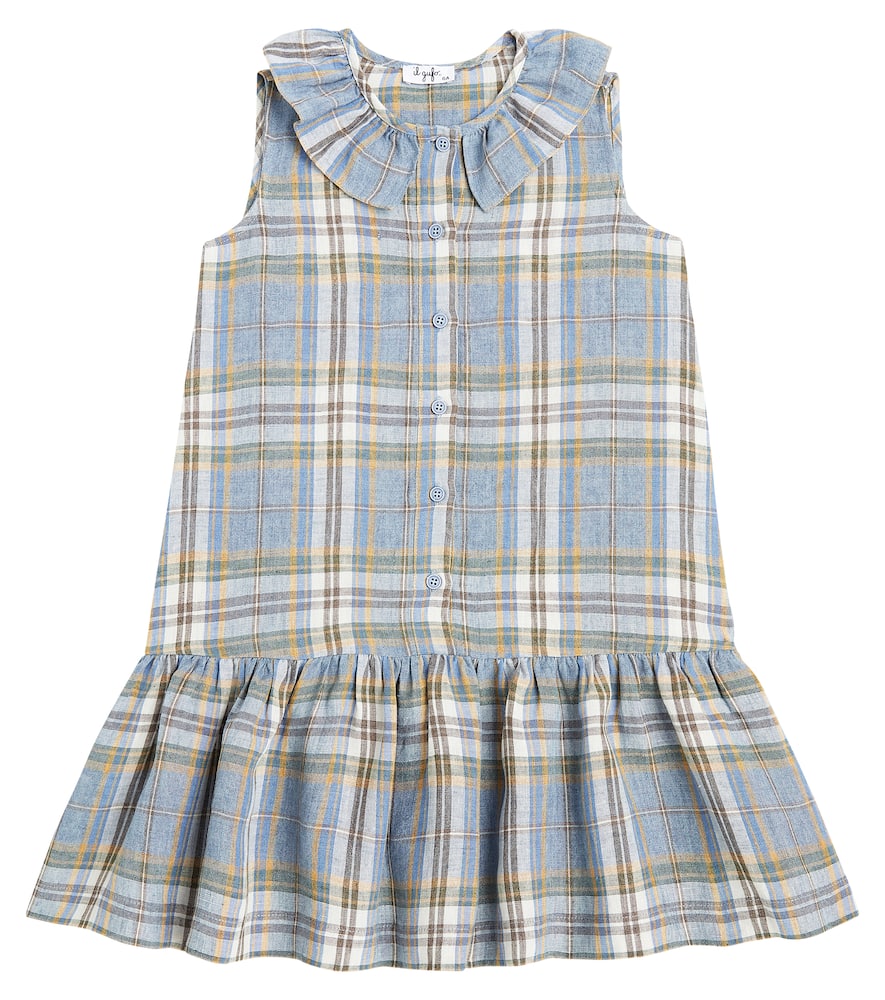 Checked linen dress