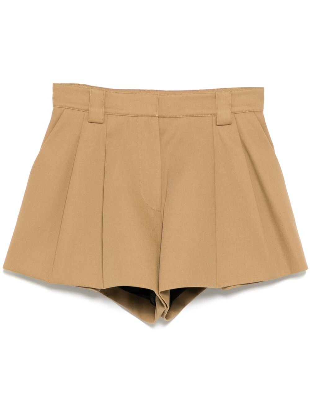 High-waist flared short - Neutrals