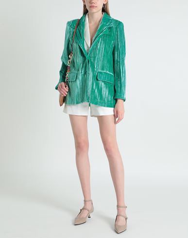 Sleep No More Woman Blazer Green Size M Viscose, Silk