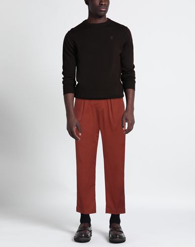Man Pants Rust Size 30 Cotton, Linen
