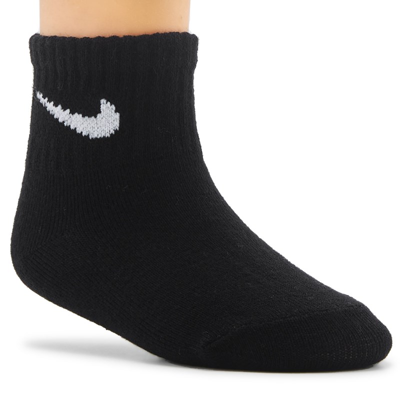 Infant' 3 Pack 6-12 Month Gripper Ankle Socks (Black/Grey/White)