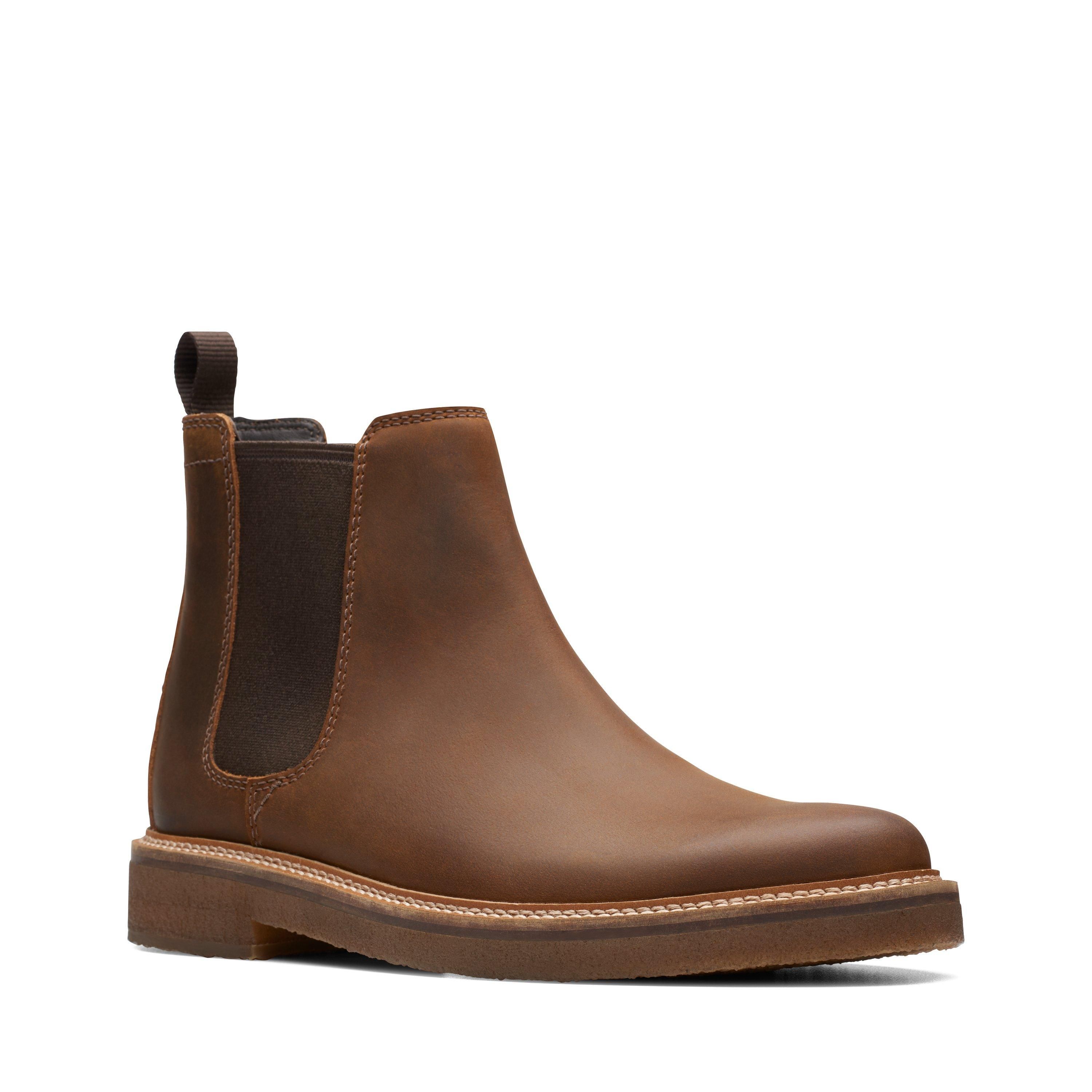 Clarks Clarkdale Easy Chelsea Boot Beeswax Leather Chelsea Boots In Brown
