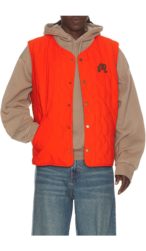 Malbon Vincenzo Vest in Grenadine Red - Red. XL/1X also in S