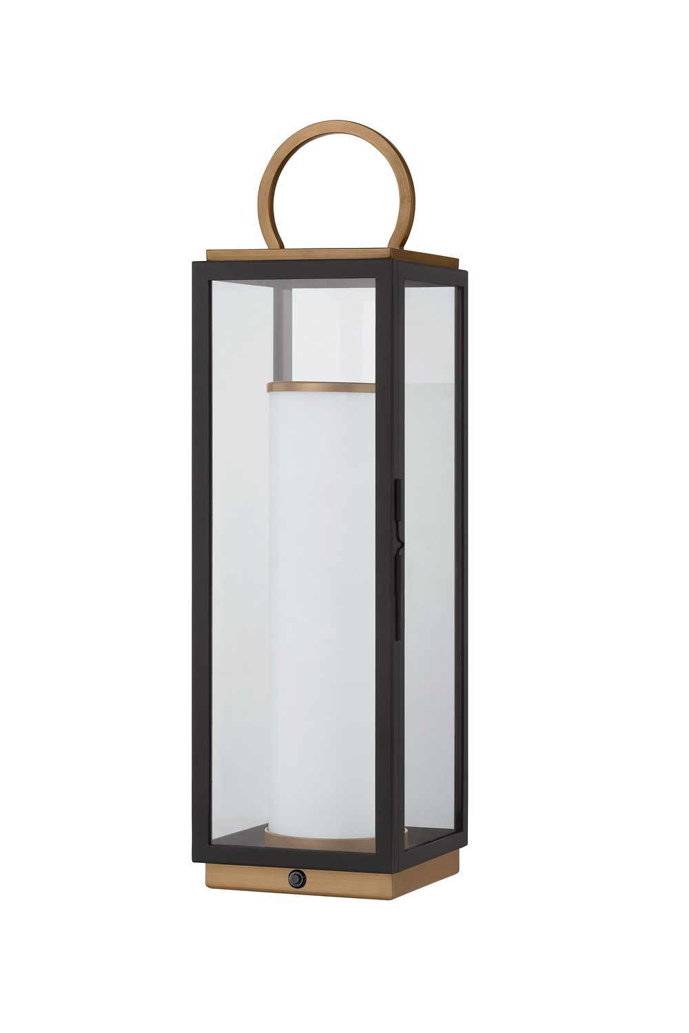 Patina Brass Textured Black LED Table Lamp from the Gareth Collection